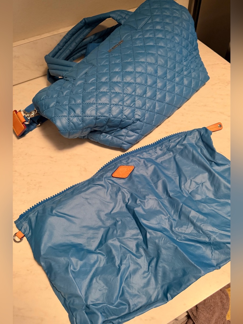 MZ Wallace Small Metro Tote Deluxe - Blue - Picture 13 of 14